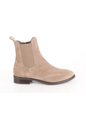 Unisa Barty f23 ks taupe dames enkellaarzen gekleed