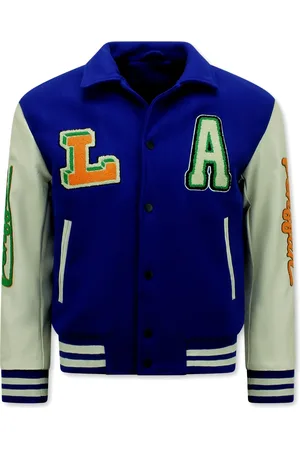 Enos Geborduurde retro college jackets oversized 851