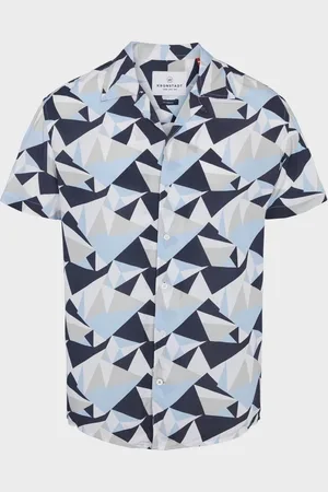 Kronstadt Cuba geometry s/s shirt blue ks3618