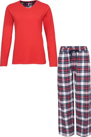 by Louise Dames pyjama set met flanellen pyjamabroek