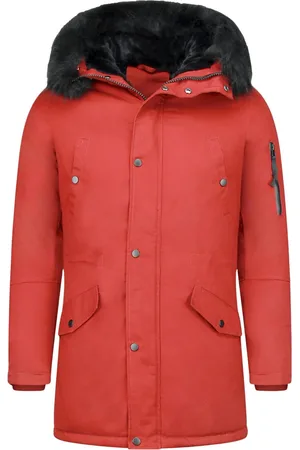 Enos Lange winterjas met faux bontkraag
