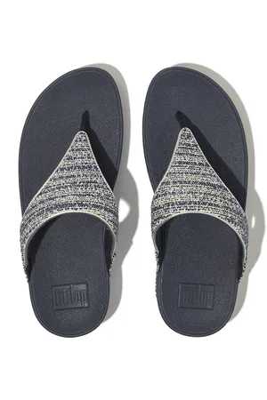 FitFlop Lulu shimmerweave toe-post sandals