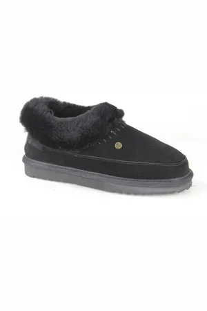 Warmbat Barraba black/black dames pantoffel (gesloten hiel)