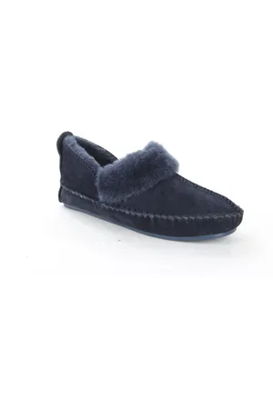 Warmbat Polarfox dk.navy dames pantoffel (gesloten hiel)