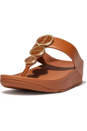 FitFlop Halo metallic-trim toe-post sandals