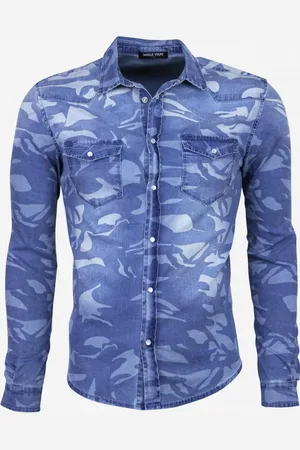 DANIELE VOLPE Denim slim fit army print