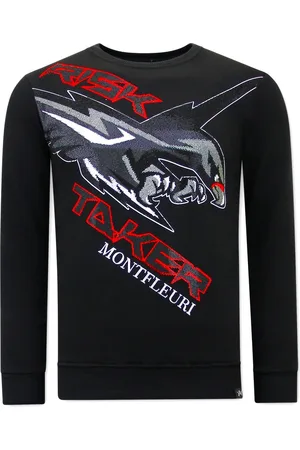 TONY BACKER Sweater met print eagle head
