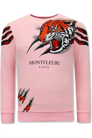 TONY BACKER Sweater met print tiger head