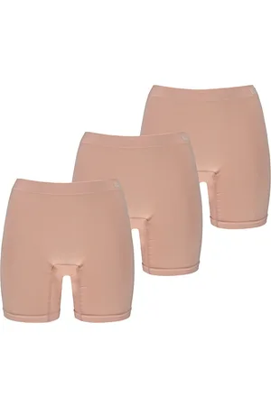 Apollo Seamless dames short bamboe onderbroek met pijpjes naadloos huidskleur 3-pack