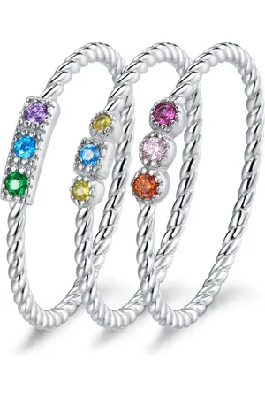 Mijn bedels Sterling ring trio