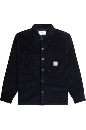 Woodbird Krents corduroy shirt navy 2136 731
