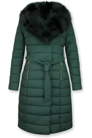 Gentile Bellini Lange winterjas parka met faux bontkraag