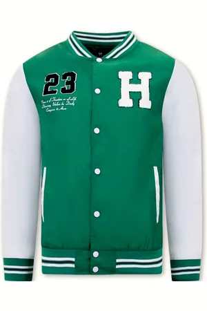 TONY BACKER Dunne baseball jacks zomer groen