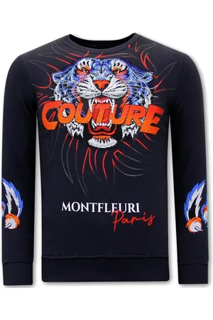 TONY BACKER Sweater met print tiger couture