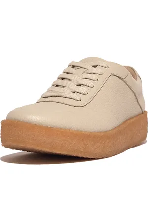 FitFlop Rally tumbled-leather crepe sneakers
