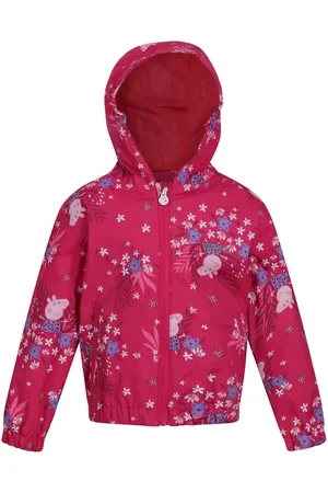 Regatta Kinder/kids peppa pig bloemen waterdicht jasje