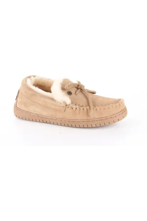 Warmbat Koala camel dames pantoffel (gesloten hiel)