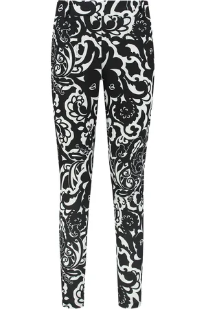 Helena hart Broek print 7413fio fiore zwart/wit