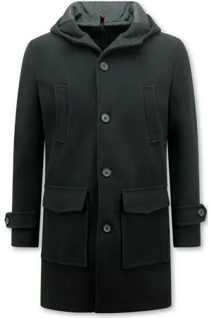 Enos Sportieve mantel met capuchon slim fit