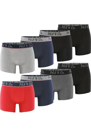 Phil & Co. Berlin Boxershorts heren multipack 8-pack marine rood zwart antraciet