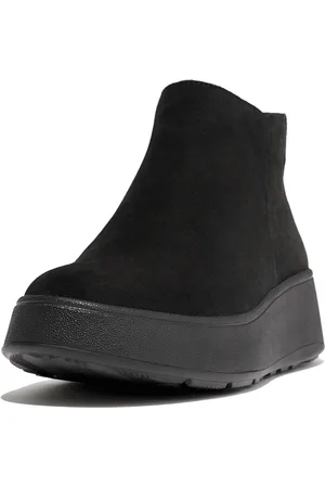 FitFlop F-mode suede flatform zip ankle boots
