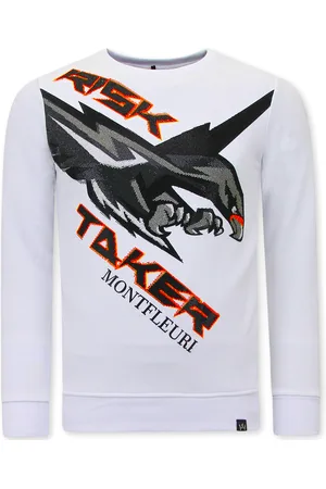 TONY BACKER Sweater met print eagle head