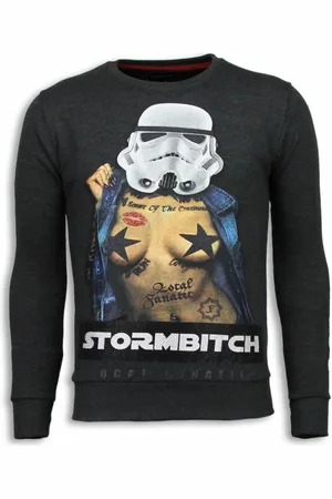 Local Fanatic Stormbitch rhinestone sweater