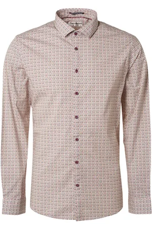 No Excess Shirt allover printed stretch respo mauve