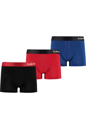 Apollo Bamboe boxershorts jongens 3-pack zwart blauw rood