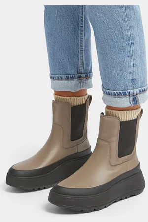 FitFlop F-mode water-resistant flatform chelsea boots