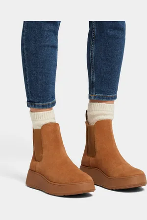 FitFlop F-mode suede flatform chelsea boots