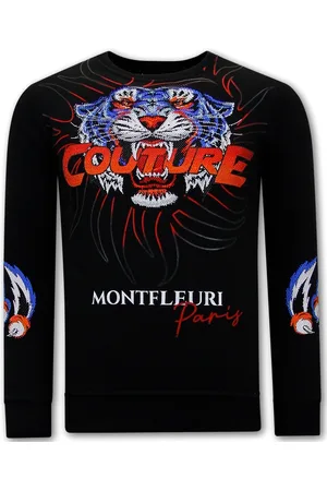 TONY BACKER Sweater met print tiger couture