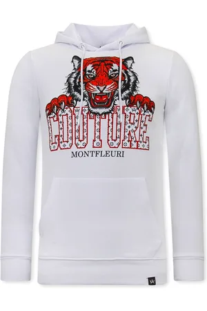 TONY BACKER Hoodie met print tiger head