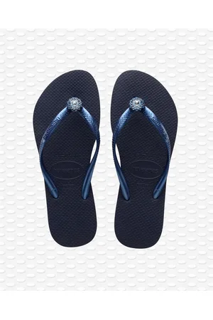 Havaianas Crystal poem navy slipper