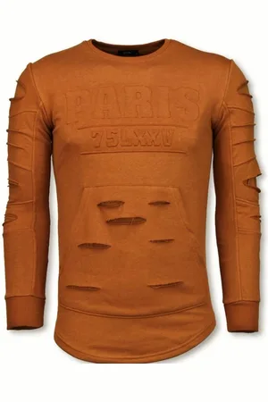 Justing 3d stamp paris trui damaged sweater