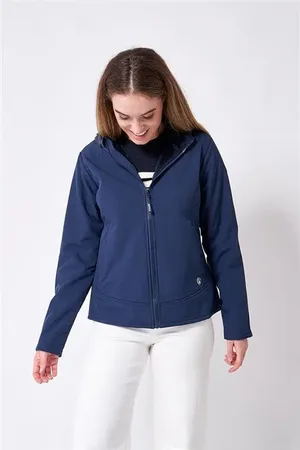 Batela Navy dames softshell jas