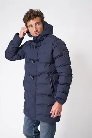 Batela Donker puffer heren winterregenjas bloemendaal