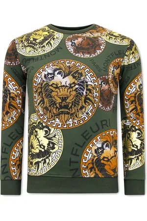 TONY BACKER Sweater met print leeuw head