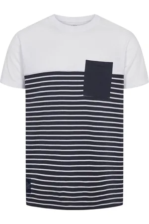 Kronstadt Timmi recycled stripe pocket shirt navy white ks3626