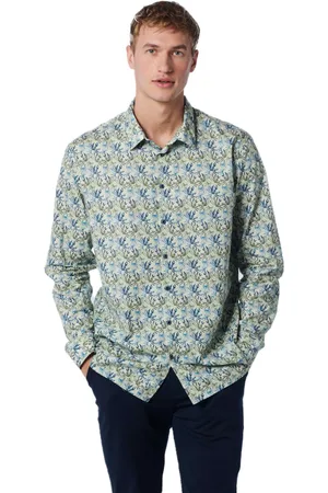 No Excess Shirt stretch allover printed respo light green