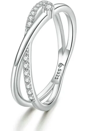 Mijn bedels Sterling ring verweven lijnen
