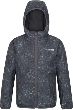 Regatta Volcanics vii terrain print reflecterende waterdichte jas voor kinderen/kinderen