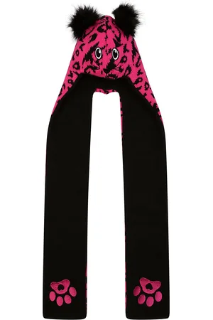 Dare 2B Kinderen/kids snowplay luipaardprint 3 in 1 muts sjaal