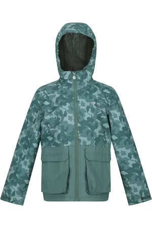 Regatta Hywell camouflage waterdichte jas voor kinderen/kinderen