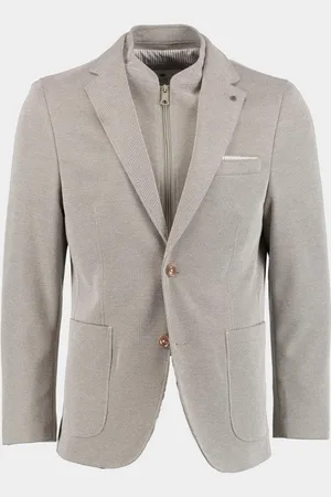 Bos Bright Blue Colbert d7,5 lommer jacket with inlay 241037lo45bo/367 olive night