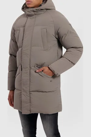 Purple Brand Padded puffer coat grey