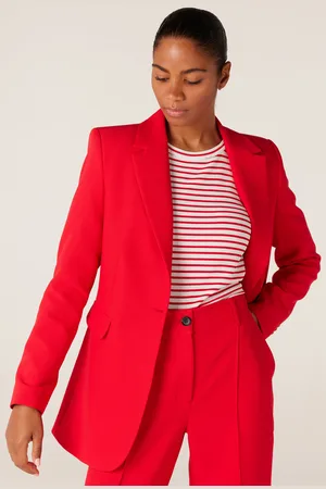 Jansen Amsterdam Wq238 woven blazer cannes red