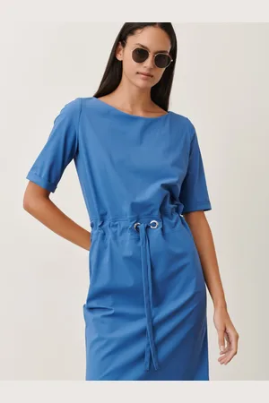 Jane Lushka U9242310 lea dress technical jersey mid blue