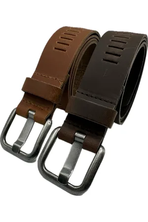 ARIES Riem unisex leder bruin 2 pack