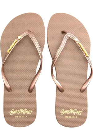 Beachy Feet Teenslipper dames - chocolate